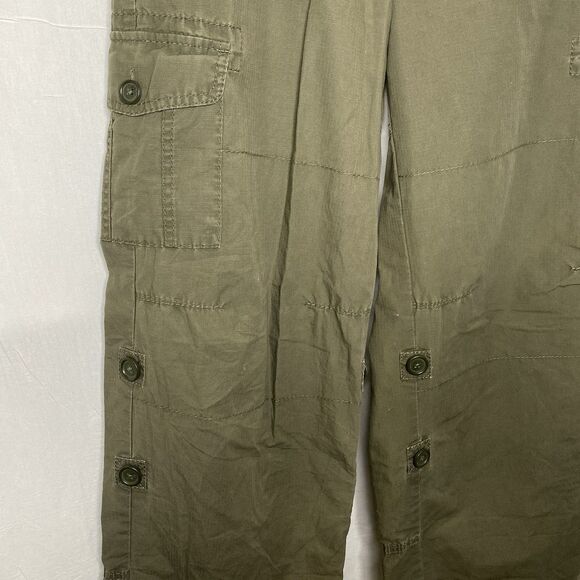 Ann Taylor LOFT Pants Convertible Roll Tab Cargo Marisa Fit Womens Size 4 Green - Picture 4 of 11